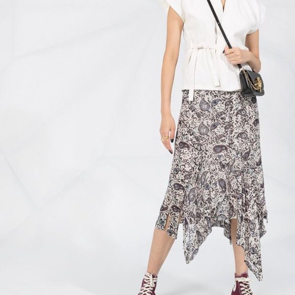 NEW Isabel Marant Printed Midi Skirt Size 36 Women BNWT - Picture 6 of 12